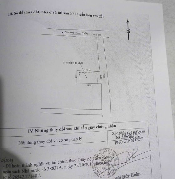 Đất thổ cư Vũng Tàu giá rẻ 2,3 tỷ