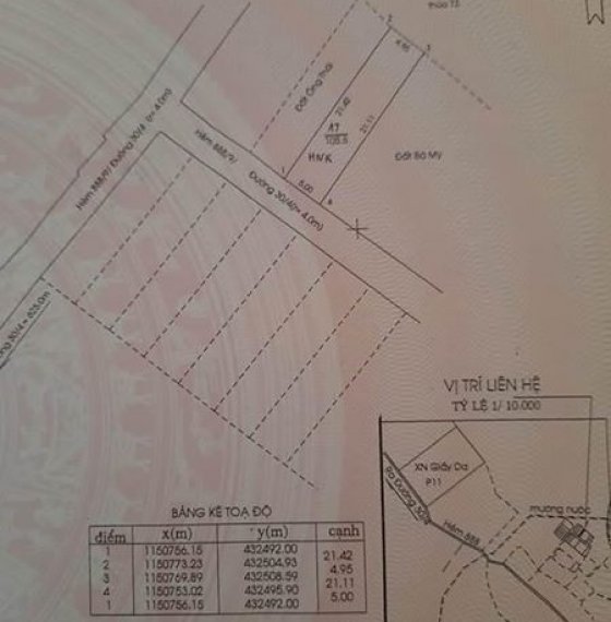 Bán nhà 1 trệt 1 lầu hẻm 988 đường 30/4, phường 11, TP Vũng Tàu.
